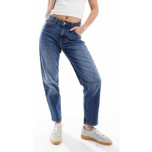 BERSHKA Comfort Mom Hi-Rise Blue Jeans Size 6